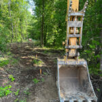Land clearing, driveway install, and building pad for pole shed in Cadott WI
