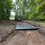Land clearing, driveway install, and building pad for pole shed in Cadott WI