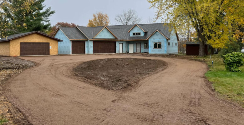 Driveway install for new home on Sand Lake